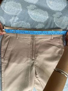Classic Beige Tapered Trousers