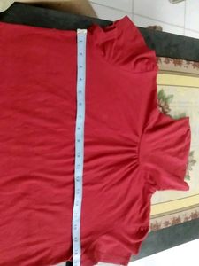 Polo Neck T-shirt Red Color