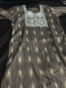 Elegant Brown Printed Kurta