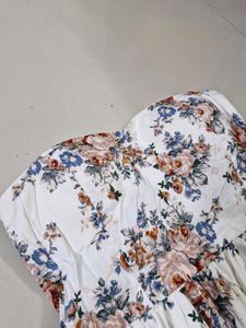 Padded Tube Floral Mini Dress