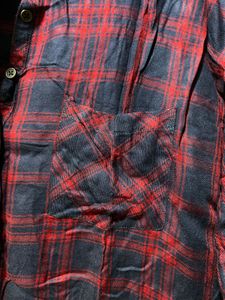 Red &amp; Navy Plaid Flannel