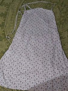 Floral Print Backless Dress