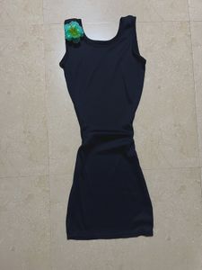 Black Plain Mini Dress