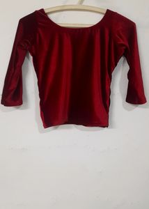 Velvet Crop Top