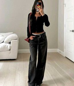 Stylish Black Straight Leg Pants