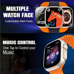 T800 Ultra Smart Watch with Beautiful Strap, Blue