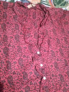 Patterned Button-Up Top