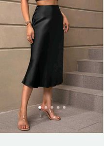 Combo Of Satin Skirt And Oversized Tshirt
