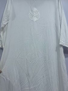 White Chikankari Embroidered Kurta