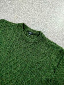 uniqlo Green Knit Sweater