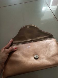 Vintage Clutch with Bamboo Handle