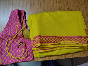 Ilampillai Yellow And Pink Half Saree