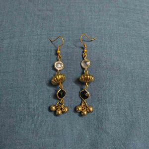 Crystal Golden Long Dangler
