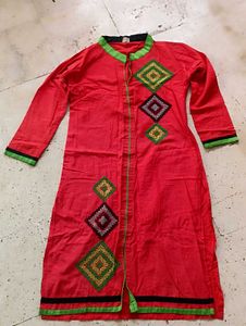 Red Embroidered Tunic