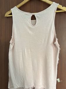 Blush Pink Fringe Tank Top