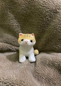 Handmade Clay Ginger Cat Dusk Buddy