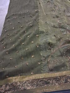 Really Super Saree ..half And Hal Full Embroidery