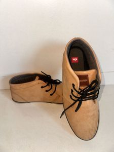 QUIKSILVER BROWN LEATHER SNEAKERS