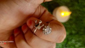 Silver Crown Adjustable Ring👑