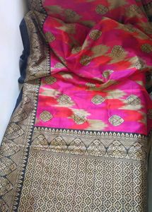 Elegant Pink Banarasi Silk Saree