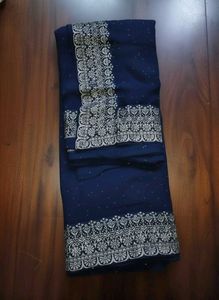 Elegant Navy Blue Saree