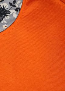 Orange Ribbed Crop Top