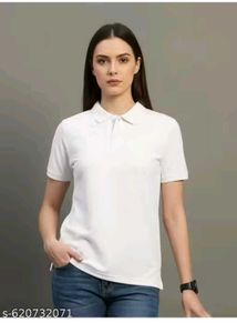 Stylish White Polo Shirt