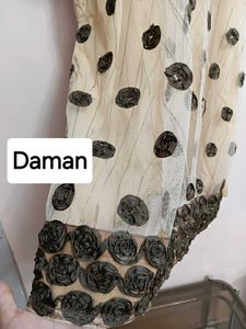 Plus Size Ribbon Work Kurti + Dupatta