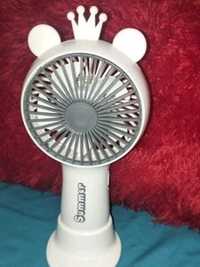 Cute White Rechargeable Fan