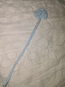 Crochet Heart Bookmark – Sky Blue