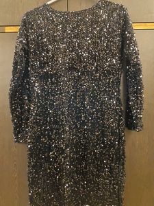 Sparkling Black Sequin Party Dress