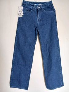 Straight Dark Washed Denim Jeans