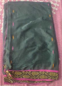 Green And Pink Saree