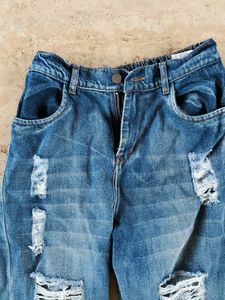 Sassafras Ripped Mom Jeans