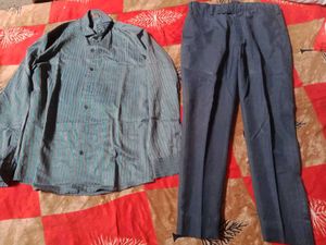 lining shirt with blue pan