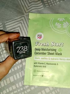maybelline foundation + sheet mask