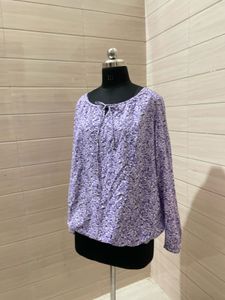 Made In Germany Floral Print Tie-Neck Blouse