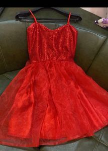 Red Sequin Party Dress