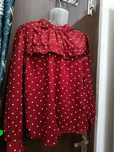 HARPA Red Doted Party wear Top