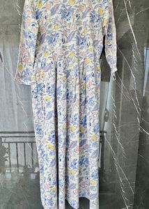 Floral Print Cotton Maxi Dress