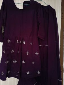 Elegant dark Purple Kurta Set💜