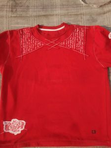Red Graphic sweat Tee