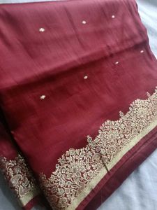 Elegant Maroon Saree