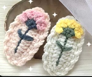 Crochet Flower Hair Clips