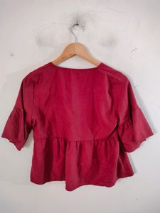 Red Casual Top(Women&#39;s)
