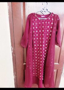 Party Wear Kurta Or Frock  With Shrug Attache