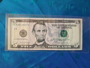 USA 5 Dollar Note America Collectible