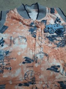 Unique Print Bomber Jacket