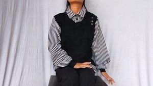 Korean Vest Shirt Attached Sweater 💕