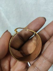 Gold Tone Hoop Anti Tarnish Earrings